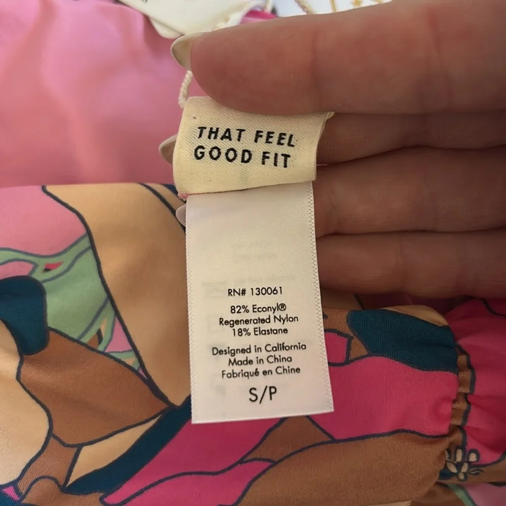 L*Space Bikini Set Joanna‎ Bikini Top Arlo Bottom Size Small Retro Pink Tan